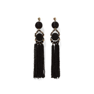 Bits Hoop Earrings in Black