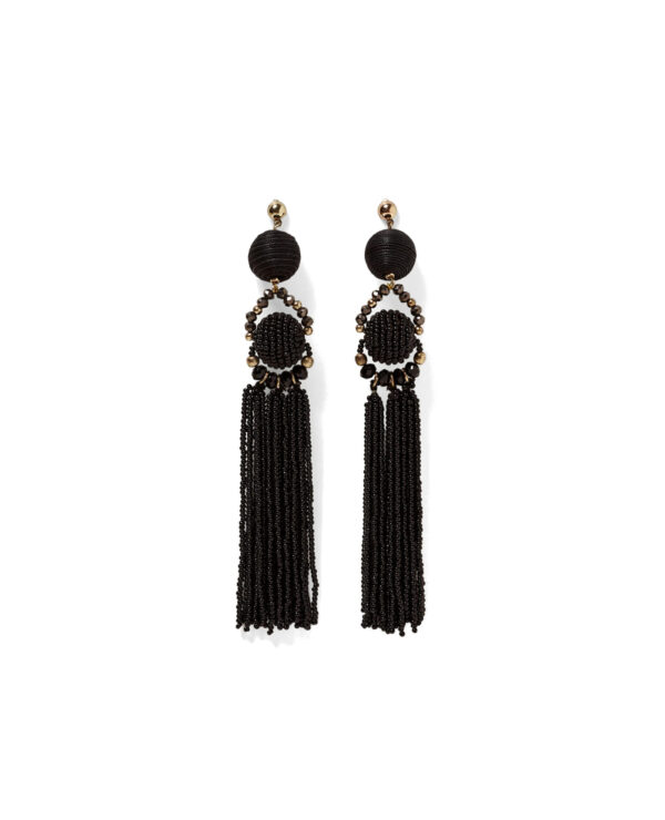 Bits Hoop Earrings in Black